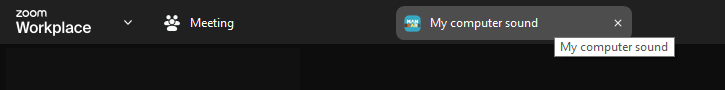 Click the X to close My computer sound